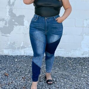 Fashion Nova Stay In Line Mid Rise Skinny Jeans Medium Wash